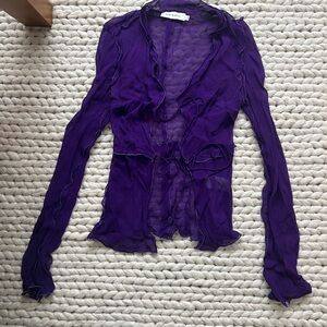 Rat and Boa Aphrodite Sheer Long Sleeve Blouse